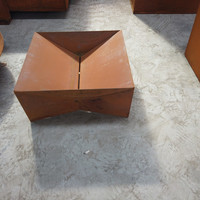 Brasero d'extérieur carré en acier Corten pour bois, foyer de jardin, patio, cour, chauffage extérieur, taille personnalisable
