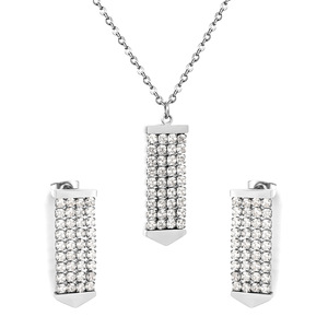Juego de Joyería de Lujo con Pendientes de Borla de Diamantes y Collar Chapado en Oro de 18k, para Uso Diario de Mujeres, con Cristales de Estrás - Product Image 5