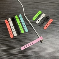 Faisceau de câblage de câbles en silicone à boucle à crochet Sangles de fixation de câble Attache de câble de données de gestion de fil d'alimentation