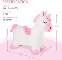 Cheval à sauter en peluche de 60 cm, jouet de sport pour enfants