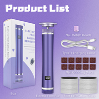 Appareil électrique pour éliminer les callosités des pieds, rechargeable sur batterie, outil de pédicure, écran LED, kit de soin des pieds en alliage d'aluminium, usage domestique