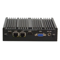 Mini PC Industrial Sin Ventilador a Precio Económico con Win 10 11 Server Linux Integrado Router 2 LAN Doble X86 Celeron N2840 J1900 J4125