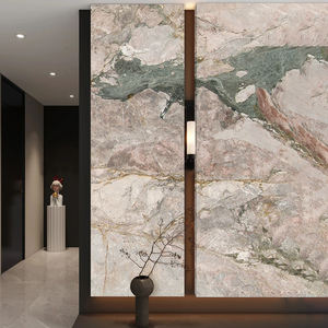 แผ่นหินอ่อนซากุระเงาขนาดใหญ่หรูหราธรรมชาติภาพวาดสวนหินอ่อนสี่ฤดูลายดอกซากุระสีชมพู - Product Image 6