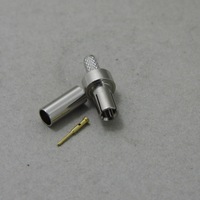 Konektor Koaksial RF Crimp Lurus TS-9 Male untuk Kabel RG174 RG188 LMR100