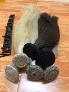 Extensions de cheveux humains vietnamiens de haute qualité à double trame, noirs naturels, lisses, vierges, en lots, vente en gros - Product Image 3
