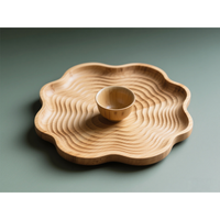 Assiette à fruits ronde en bambou 20/24 cm, plusieurs choix, plateau à sauce en bambou, petite assiette créative en bambou