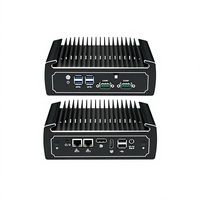 Ordinateur de contrôle industriel sans ventilateur basé sur Core i5, double port réseau, ports série, faible consommation, IPC embarqué, 8 Go de RAM, disque dur en option