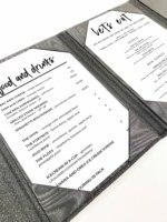 Porte-menu de table en cuir de haute qualité à 3 vues pour hôtel, restaurant, café