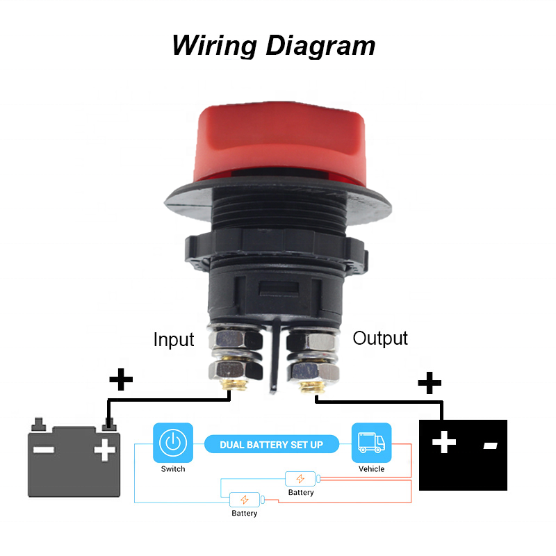 Master Isolation Switch OENGOL 100A Master Isolator Switch Dual Battery Disconnect Waterproof ...