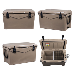Option de logo personnalisé, Glacière rotomoulée en PE de 45qt, isotherme, étanche, écologique, réutilisable, pour glace sèche, modèle Letter - Product Image 3