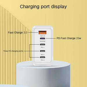 อะแดปเตอร์ชาร์จเร็ว 120W สำหรับเดินทาง 4PD+1USB วัสดุ PC+ABS ทนไฟ ชาร์จเร็วหลายพอร์ต สำหรับ iPhone Samsung - Product Image 4