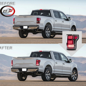 Czjf Xe Dẫn đuôi ánh sáng đầy đủ dẫn rõ ràng đèn hậu màu Đỏ lần lượt <span class=keywords><strong>SIG</strong></span> đèn hậu cho FORD F150 2015 2016 2017 2018 2019 2020 - Product Image 1