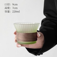 Tasse à café en verre à dégradé de couleur personnalisée, verre à boisson froide, tasse à thé, rayures verticales, tasse à latte pour un usage domestique