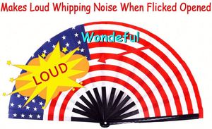 Abanicos Plegables Decorativos Patrióticos Personalizados de EE. UU. (Bandera de EE. UU.), Abanicos Plegables Grandes de Bambú, Abanicos Plegables con la Bandera Americana - Product Image 2