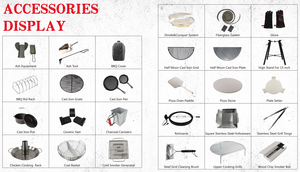 <span class=keywords><strong>Barbecue</strong></span> Kamado en céramique TOPQ de la série Premium, 23 pouces, <span class=keywords><strong>barbecue</strong></span> au charbon de bois, <span class=keywords><strong>fumoir</strong></span>, jardin extérieur - Product Image 5