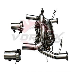 Sistema de Escape Catback con Válvulas de Acero Inoxidable Vortex para Lamborghini Aventador SVJ LP770-4 con Doble Salida Cromada - Product Image 4