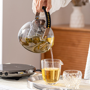 Electric Ceramic Stove <b>Tea</b> <b>Maker</b> High Temperature Resistant Glass Teapot Large Capacity Household Kettle <b>Tea</b> Steamer Simple - Product Image 3