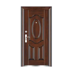 Puertas de seguridad de diseño italiano, puerta de seguridad de lujo para Exterior, de una sola hoja, moderna, de acero