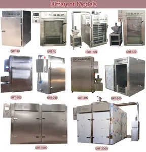 500kg por lote, pescado ahumado, horno industrial, fumadores, máquina para fumar alimentos, precio