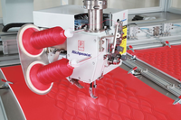 Richpeace Machine à coudre à tête rotative automatique à double aiguille à distance réglable pour le rembourrage automobile haut de gamme