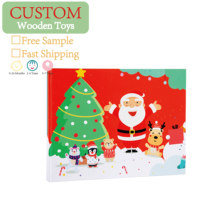 Cadeaux de Noël pour bébés : Livre éducatif interactif et silencieux avec autocollants en gel réutilisables, jouet portable pour la maternelle, pour les tout-petits