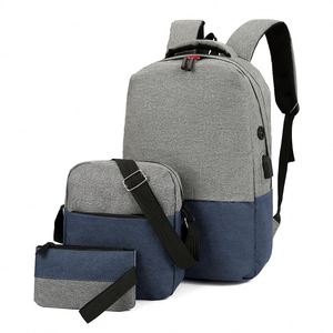 Sac à dos pour ordinateur portable BSCI Factory OEM ODM, design simple, léger, pour voyage, lot de 3 pièces, vente en gros - Product Image 3