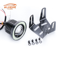 Feux antibrouillard universels 65 mm/75 mm/90 mm 30 W LED COB pour voiture, feux antibrouillard Angel Eyes avec lentille DC12V-24V, utilisables sur toutes les voitures