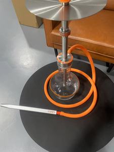 Shi's Hookah Árabe Mejorada, Nueva, de Acero Inoxidable, Moderna, de un Solo Tubo, con Mango de Aluminio Espejado y Cazoleta para Hookah - Product Image 5