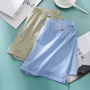 Caleçons boxers mi-taille en pur coton pour hommes, respirants, tricotés, amples, à rayures personnalisées, style sportif, pour garçons - Product Image 2