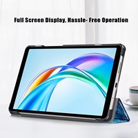 Étui intelligent en cuir PC+PU avec impression magnétique anti-flexion/ couleur unie pour Honor Pad X7 8.7 2025