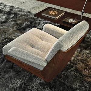 Sillón Nórdico <span class=keywords><strong>de</strong></span> Diseño, Sofá Ejecutivo con Relleno <span class=keywords><strong>de</strong></span> Plumón <span class=keywords><strong>de</strong></span> Ganso y Cuero <span class=keywords><strong>de</strong></span> Microfibra para Oficina, Hotel, Villa o Proyectos <span class=keywords><strong>de</strong></span> Lujo - Product Image 2