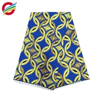 Tissu africain personnalisable imprimé par bloc d'impressions de cire de coton de conception de mode pour le vêtement