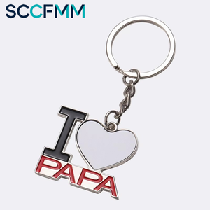 Portachiavi Creativo a Forma di Cuore in Lega e Pelle PU per Sublimazione, Ideale per Regali di Halloween e Feste - Product Image 2