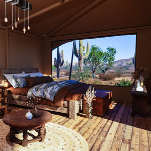 Offre Spéciale – Abri Safari Semi-Permanent de Luxe en Toile 600D, Imperméable et Ignifuge, Idéal pour le Glamping en Milieu Sauvage, Hôtels et Complexes Hôteliers - Product Image 2