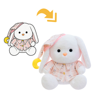 Peluche Lapin Doux et Apaisant avec Pyjama Amovible pour Tout-Petits – Cadeau Anti-Anxiété pour l'Heure du Coucher