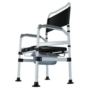 Chaise de douche en aluminium robuste avec fonction toilettes |   Capacité de 120 kg, pliable et portable |   Certifié UE - Product Image 6