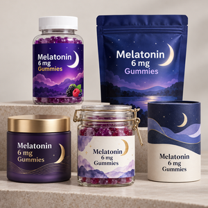Gomitas de Melatonina 6mg Sabor Bayas, Suplemento para la Salud, Apoyo para el Sueño, Fórmula Personalizada, Fabricante OEM ODM - Product Image 5