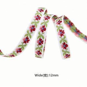 Nouveauté : Ruban brodé floral de 1,2 cm pour emballages cadeaux et bouteilles de vin, 5 yards/rouleau - Product Image 3