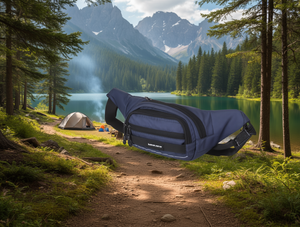 Marsupio impermeabile da uomo in nylon da 13 pollici con tasca con cerniera per viaggiare - Product Image 2