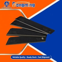Lames de couteau utilitaire en acier à haute teneur en carbone Dongming RUNXIN SK5, noires, 18 mm, 0,4 mm, lames de rechange tranchantes, 10 pièces/boîte, OEM ODM
