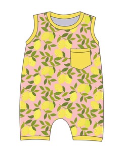 Qingli OEM personnalisé usine pas de tarif unisexe nouveau-né vêtements bébé barboteuse avec imprimé fruits poche courte enfants body Style - Product Image 2