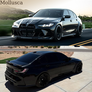 Kit de modification pour M3 G80 Style en fibre de carbone : Lame avant, Diffuseur arrière, Jupes latérales, Spoiler, Calandre avant - Product Image 5