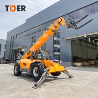 Chariot élévateur télescopique 4x4 TDER, 4 tonnes, hauteur de levage 18 m, rayon de braquage 4100 mm, avec moteur diesel de marque reconnue en option