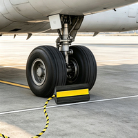 Cale de roue d'avion robuste en caoutchouc antidérapant, cale d'aéroport, équipement de support au sol pour train d'atterrissage d'avion, butée de pneu