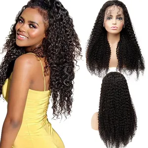 Burmese Raw Virgin Hair Jerry Curly Lace Front Wig Human Hair Deep Part Jerry Curl Weave Short Wig Kinky Curly Wig Lace Front