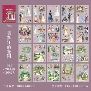 20 Sheets/pack Classic Literature Collector's Series Literary <strong>Story</strong> Theme Holiday Decoration Sticker <strong>Book</strong> Character Collage - Product Image 6