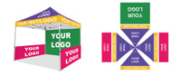 Pliable 10x10ft Extérieur Salon Publicité Tente Pop up Auvent Gazibo Stand Kiosque 3x3 Gazibo Cadre En Aluminium