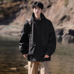 ANSZKTN 2025 nouveau décontracté col montant vestes à capuche pour garçons <span class=keywords><strong>Junior</strong></span> lycée personnes âgées jeunesse printemps automne <span class=keywords><strong>veste</strong></span> - Product Image 6