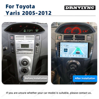 Autoradio pour Toyota Yaris XP90 2005-2012, lecteur stéréo Android 9 pouces, CarPlay sans fil, écran tactile automatique