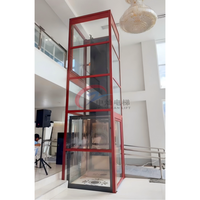 Ascenseur résidentiel privé compact à installation facile, ascenseur pour passagers 3 étages, ascenseurs domestiques 5 étages pour intérieur et extérieur